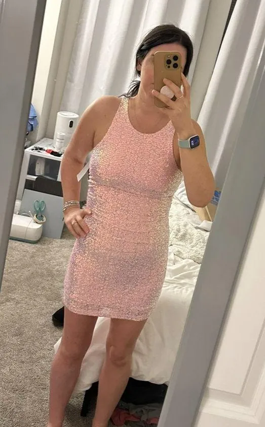 Pink sequins bodycon dress - NWT - Image 7