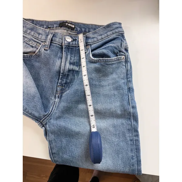 7 For All Mankind Peggi High‎ Waist Straight Leg Jeans Blue Denim Size 25 - Image 13