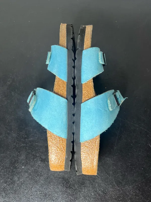 Birkenstock Blue Sydney Two Strap Leather Sandals EU 36 - Image 8