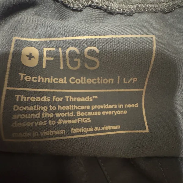 FIGS Technical Collection Women's Kade Scrub Pants Size‎ L Navy Blue Drawstring - Image 11