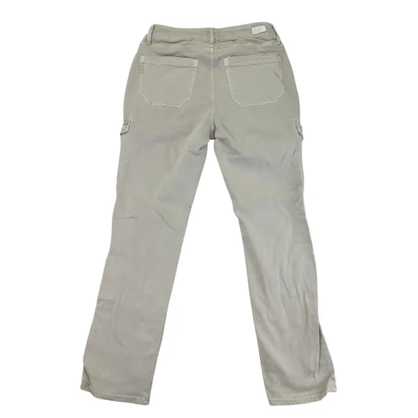 PAIGE Women's‎ Size 27 Beige Cargo Pants Straight Leg Cotton Blend Utility - Image 2
