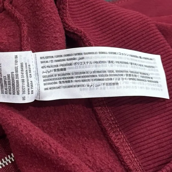 Hollister Y2K Spellout Zipper Hooded Jacket Academia‎ College Size M - Image 7