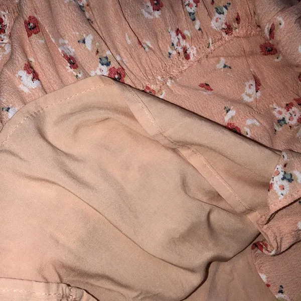Karlie large peach floral smocked tiered dress - Image 6
