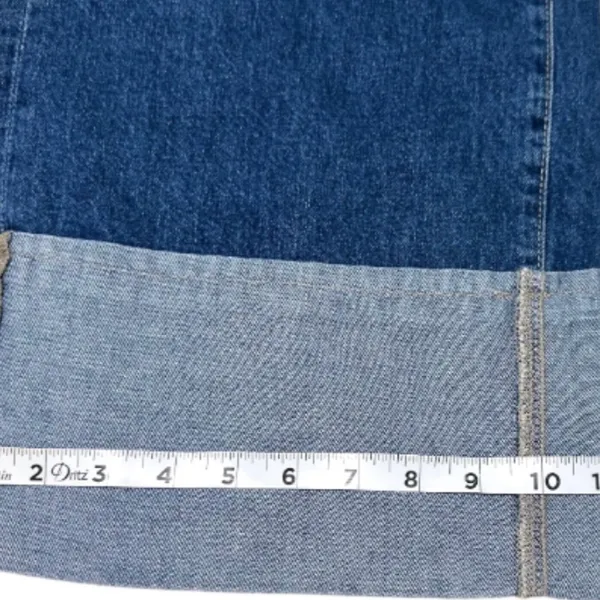 DL1961 Classic Wide Leg Cuffed Palazzo Denim Jeans 25 - Image 9