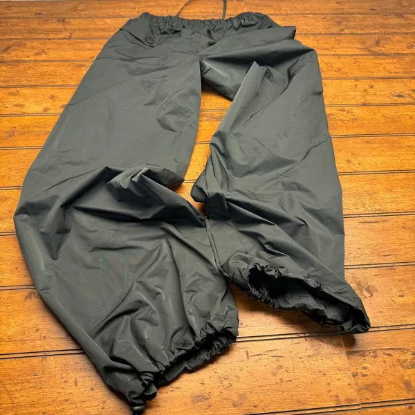 EGO Black Cargo‎ Pants Elastic Waist Drawstring Hem Wide Leg Womens Size 2 - Image 6