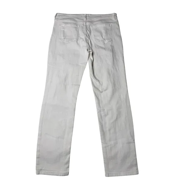 Oasis by Eunina White Distressed Jeans Size 11 Mid Rise Straight - Image 2