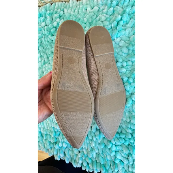 Old Navy Pointy Toe knit Cocoa Fawn cushioned ballerina flats shoes sz 6 - Image 6