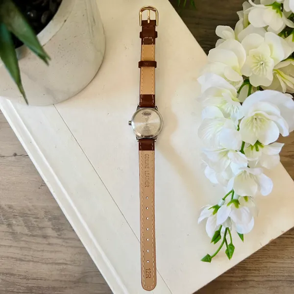Timex Indiglo Brown Leather Watch - Image 3