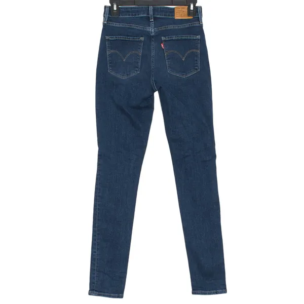 Levis Jeans 721 High Rise Skinny Big E Premium Distressed Y2K Grunge Blue 27 - Image 6