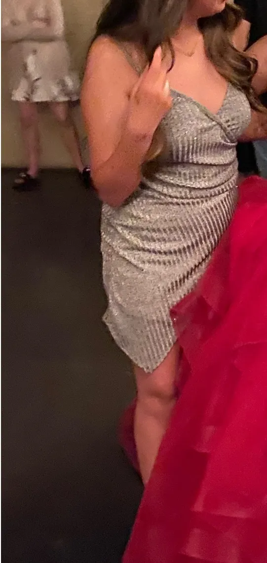 Silver Papaya Dress Sparkly - Image 2