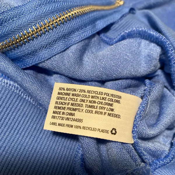 LIKE NEW Target Colsie Terry Cloth Blue Zip-Up Hoodie - S - Image 8