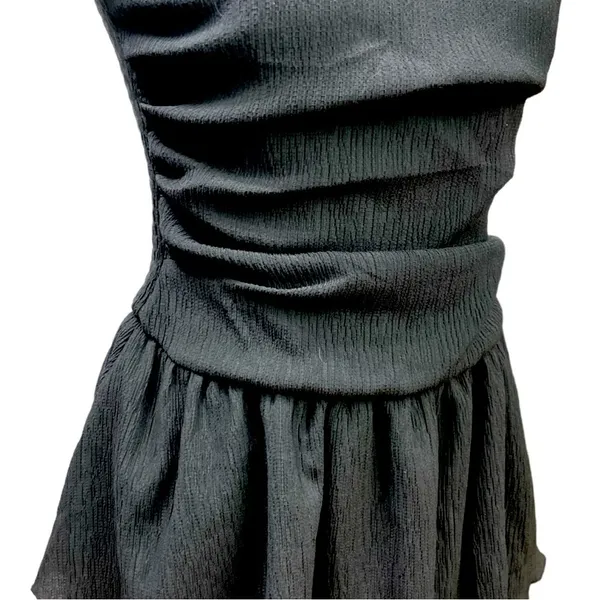 CIDER Women's Summer Cocktail Dress - Tube Ruched Ruffle Mini Dress SIZE L - Image 7