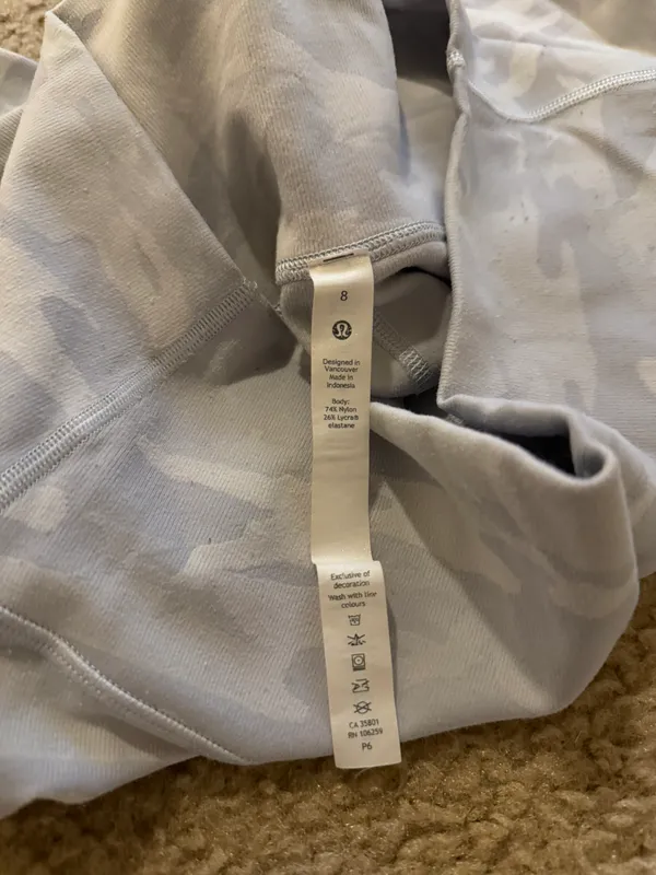 Lululemon Wonder Under High Rise Ribbed Fabric Crop *23 - Image 4