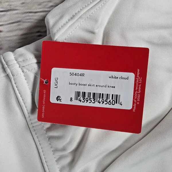 SPANX Booty Boost Skirt Around Knee Pants White Cloud‎ L NWT - Image 4