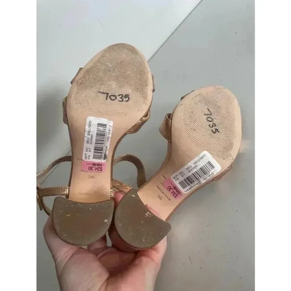 Women's Antonio‎ Melani Rose Gold Gwen’s Sandals Size 7M GUC! - Image 8
