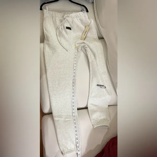 NWT Essentials Fear Of God Essentials Light Oatmeal Sweatpants Size S - Image 6