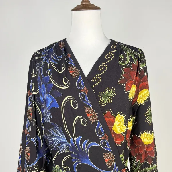 NWOT Farm Rio x Anthropologie Mixed Arabesque Scarves Wrap Mini Dress Size M - Image 6