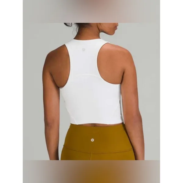 Lululemon Invigorate Training White Cropped Athletic Tank Top Women’s Size 2 - Image 2