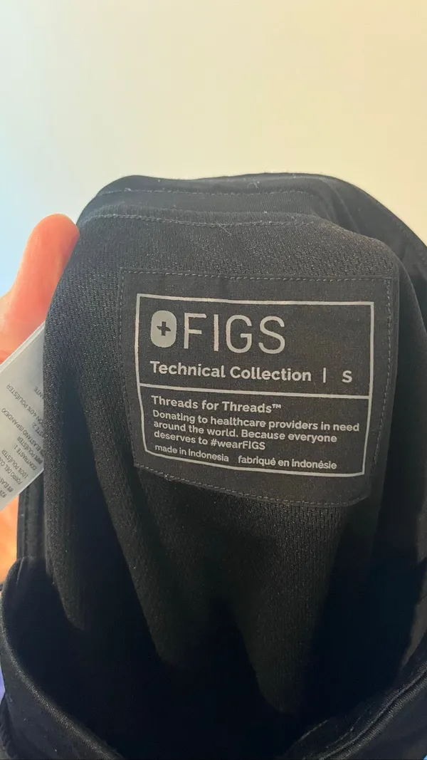 FIGS Technical Collection Black Jogger Scrub Pants Size Small Women's Medical - Image 5
