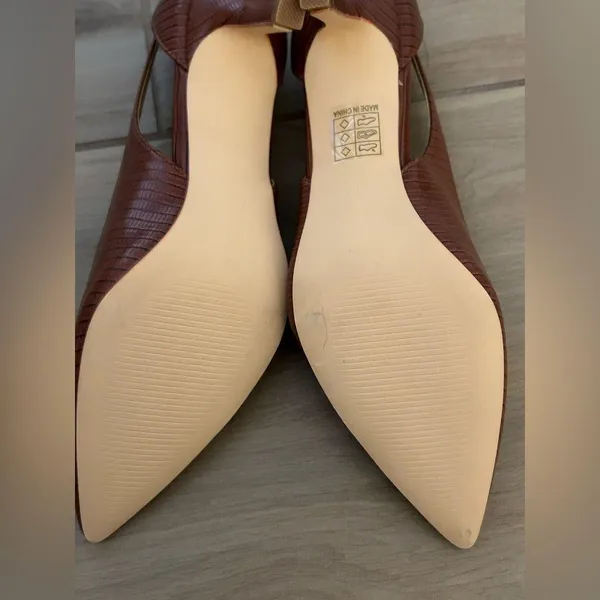 NEW Pumps Pointed Toe Pump Shoes Kitten Heel Comfort Cut Out Heel 8 - Image 6