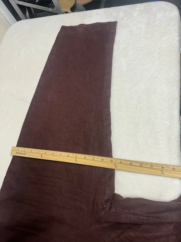 Women's Cropped Elastic-Waist Pants in Deep Brown 100% washable linen - Image 10
