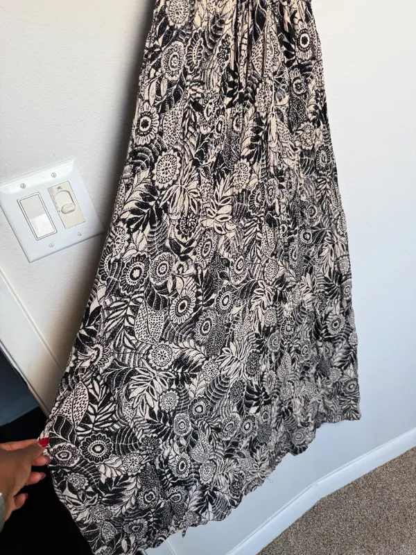 Free People Black Bohemian Maxi Dress with Spaghetti Straps - Image 5