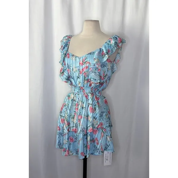NWT!! Revolve YUMI KIM Eden Dress Floral Mulberry Angel Mini Party X-Small - Image 5