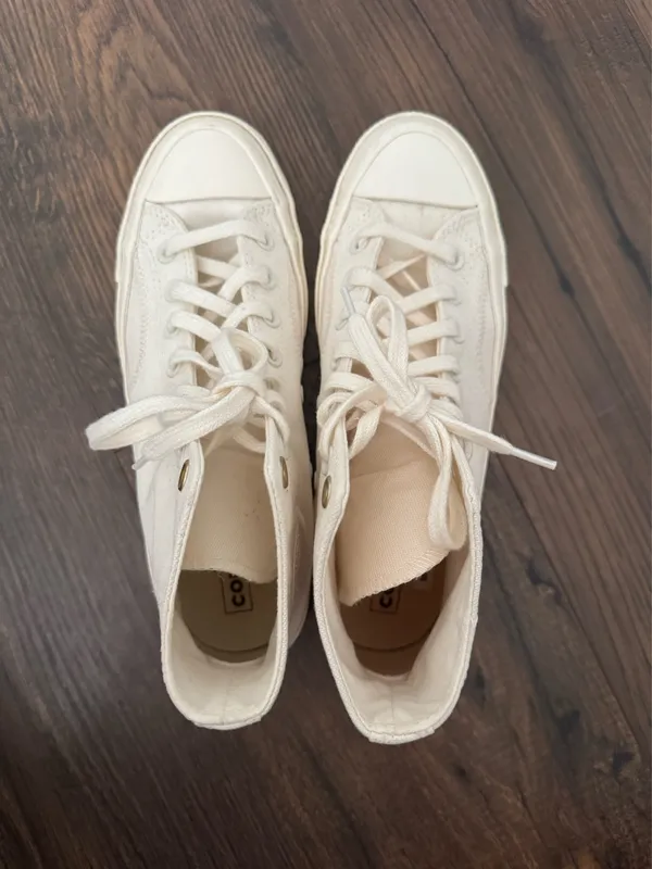 All White Converse High-Top - Image 5
