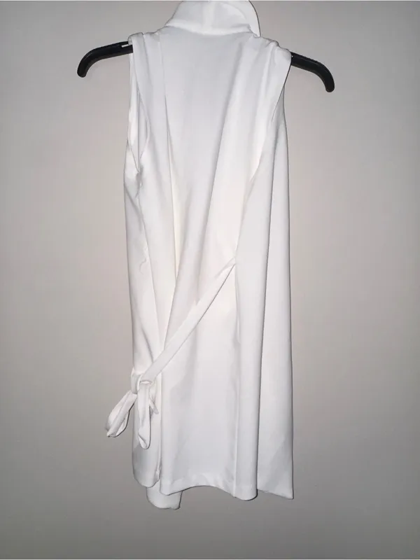 Zara White Mini Dress Sz S - Image 5