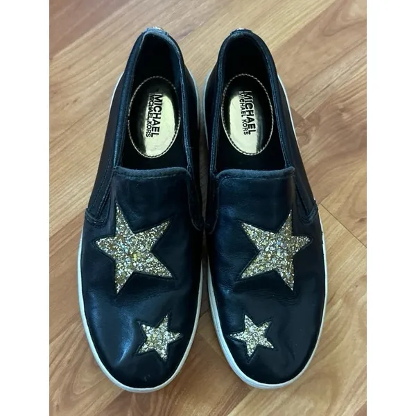 Michael‎ kors patent leather gold glitter stars - Image 2