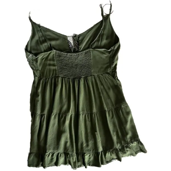 Aeropostale v-neck A-line dress olive green size xl BEACH COASTAL COQUETTE - Image 5