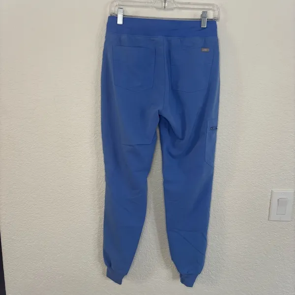 FIGS Zamara Jogger Scrub Pants XS Peri Blue FIONx Stretch Cargo Pockets - Image 3