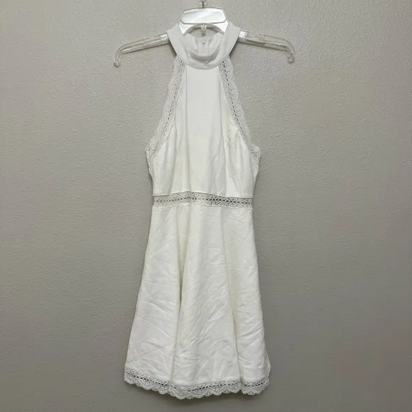 NWOT Lulus Reach Out My Hand White Lace Skater Dress Small - Image 8