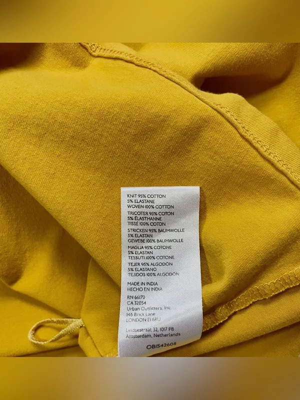 Maeve by Anthropologie Mustard Yellow Flutter Sleeve Top - Image 4