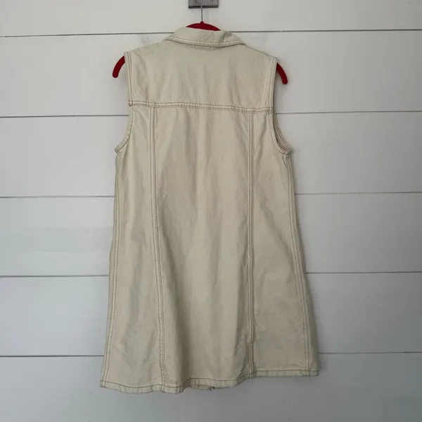 Zara Women’s Medium Denim Sleeveless Dress New - Image 4