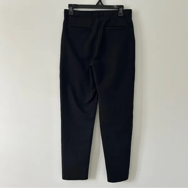 Everlane The Dream Pant Slim Straight Pintuck Pull On Pants Neutral Black S - Image 6
