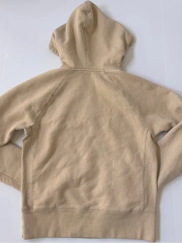 Y2K Abercrombie & Fitch Beige Embroidered Hoodie Large - Image 5