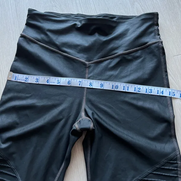 GAP Fit Moto Leggings Womens Medium 7/8 High Rise Black - Image 7