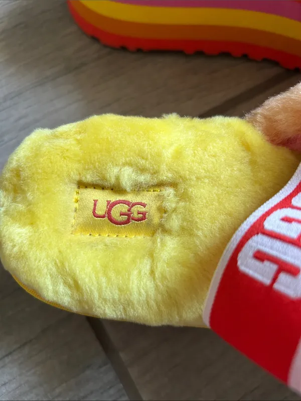 UGG Women's Disco Checker Slides: Rainbow Yellow - Image 3