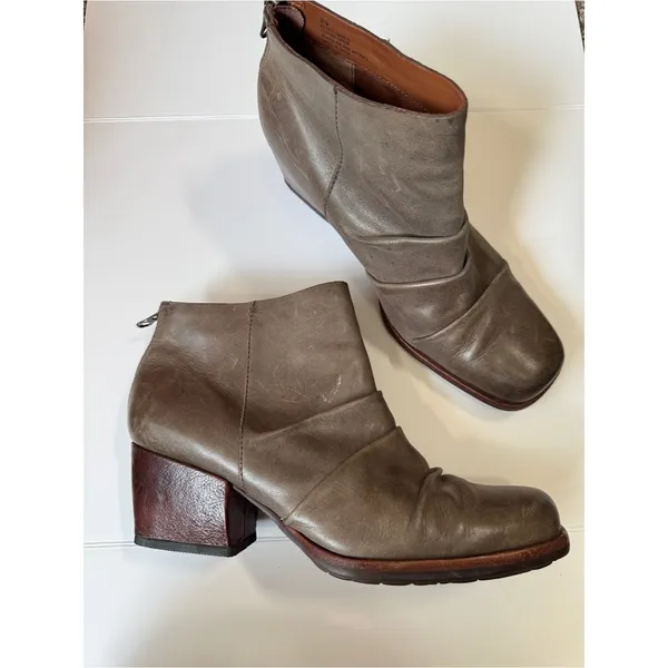 Kork Ease Brown Leather Ankle Boots Womens 8.5 Casual Booties Fall Square Toe - Image 12