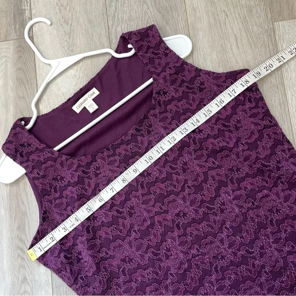 Coldwater Creek Lace Sleeveless Tank Top Purple (small) whimsigoth goth witchy - Image 2
