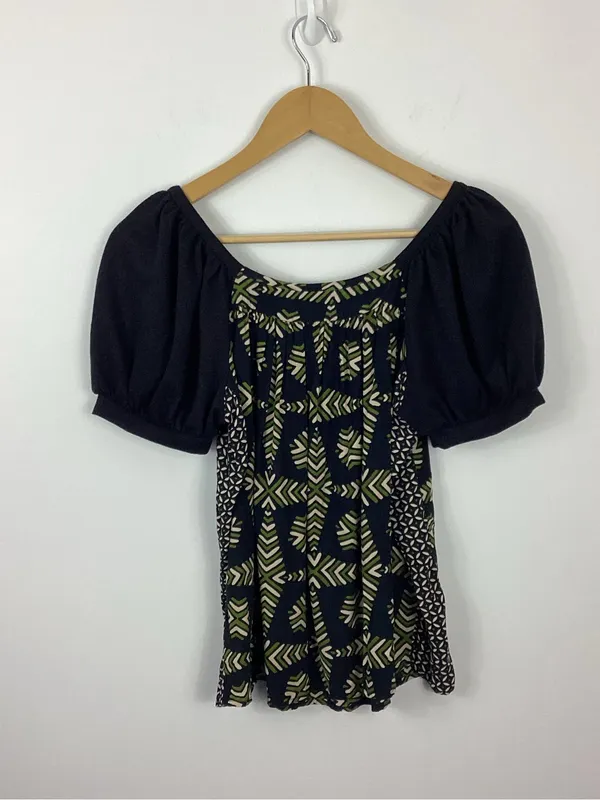 Maeve By Anthropologie Catania Shimmer Puff Sleeve Top Size XS - Image 6