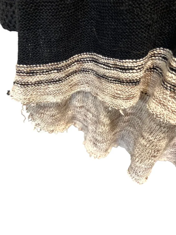 Free People So Perfectly Yours Striped Sweater Beige Size L Beach Coastal Boho - Image 10