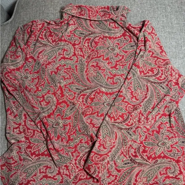 Lauren Ralph Lauren Paisley Red unisex pajama XL - Image 7