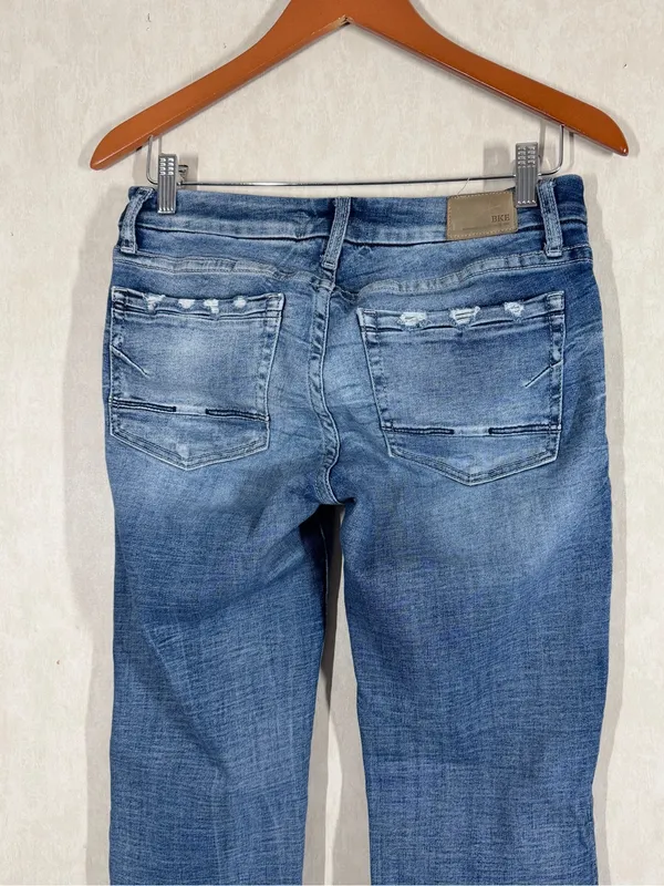 BKE Women’s Stella Slim Fit Low Rise Bootcut Jeans Stetch in Deming 28X33.5 - Image 5