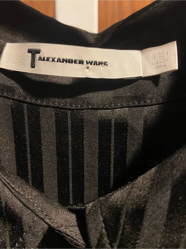 Alexander Wang Black Long Vest Duster silk and rayon size 4 - Image 5