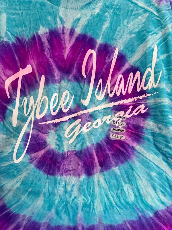 Gildan Tybee Island Georgia Tie Dye Souvenir T Shirt - Image 2