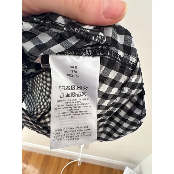 GANNI Gingham Seersucker Shorts Sk:‎ 34 US Size 2 - Image 4