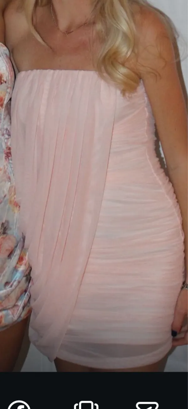 Novelle Strapless Ruched Mini Dress - Blush - Image 2