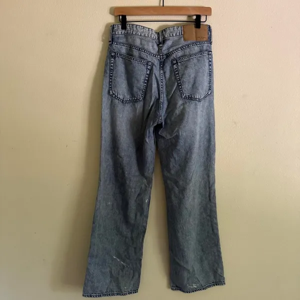 Rag & Bone Logan Mid Rise Wide Leg Featherlight Denim Jeans Venice Wash Size 26 - Image 3